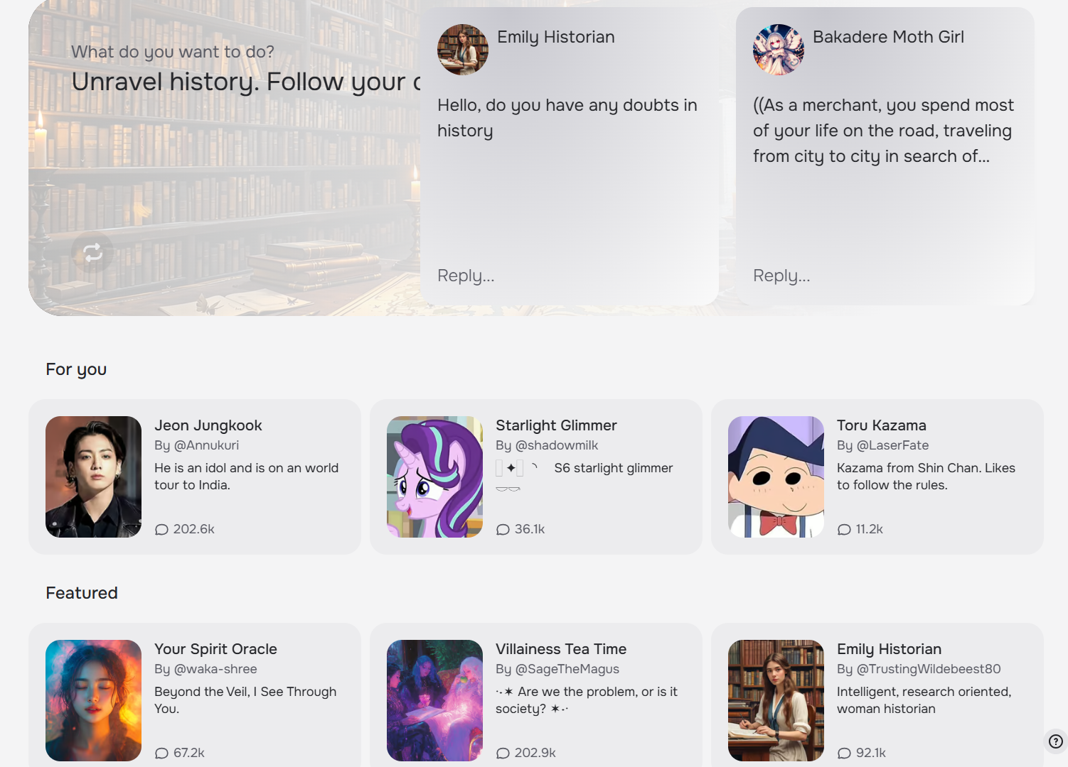 Character.aI Ai powered chatbot platform